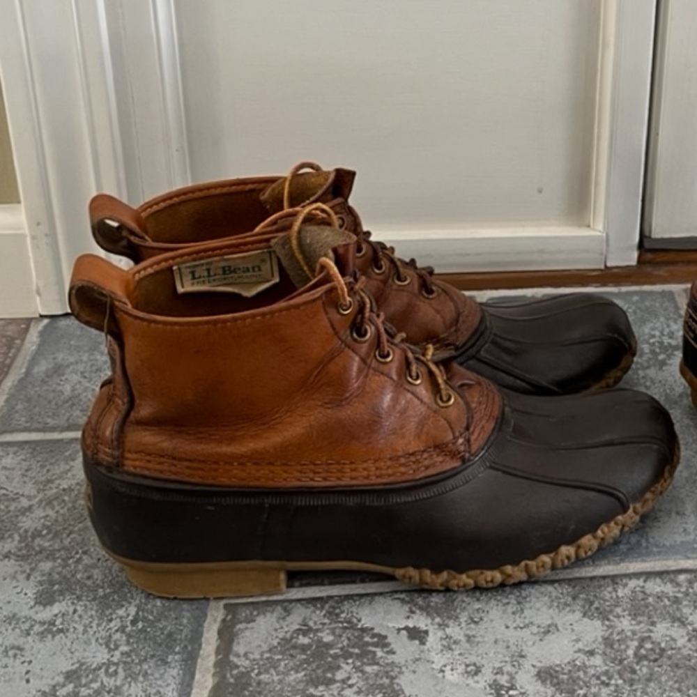 L.L. Bean Men's Brown and Black Leather Boots